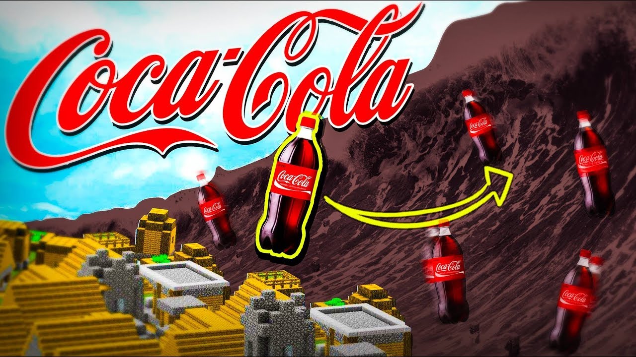 Nov&aacute; COCA-COLA TSUNAMI v Minecraftu zničila v&scaron;echny na&scaron;e bar&aacute;ky! - MINECRAFT TSUNAMI CHALLENGE