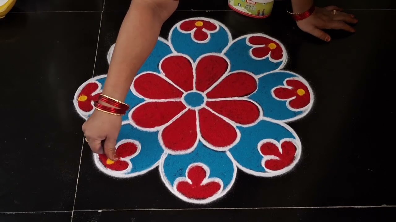 Sankranti special rangoli design//festival kolam//easy rangoli design 