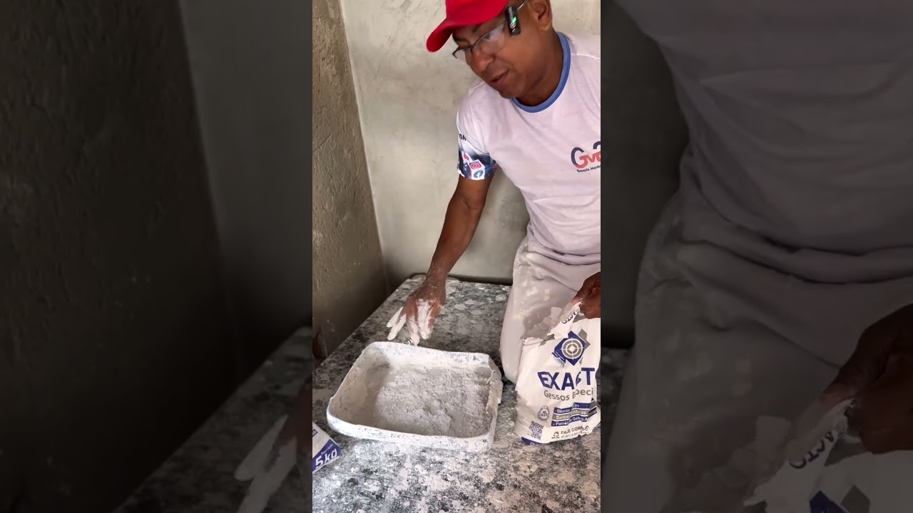 Como preparar o gesso colar para colocar o baguete de gesso !