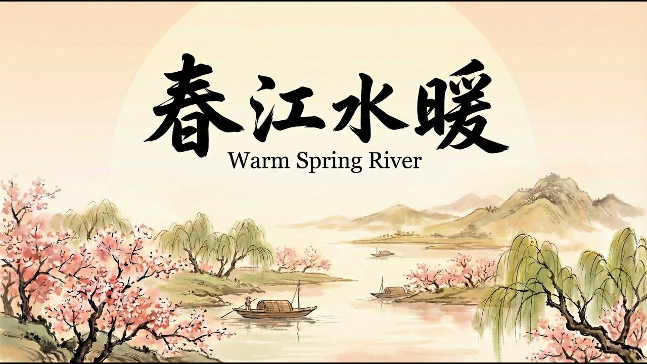傳統中國風音樂/ 春江水暖 (Warm Spring River) /1 Hour Traditional Chinese Music / Guzheng & Bamboo Flute