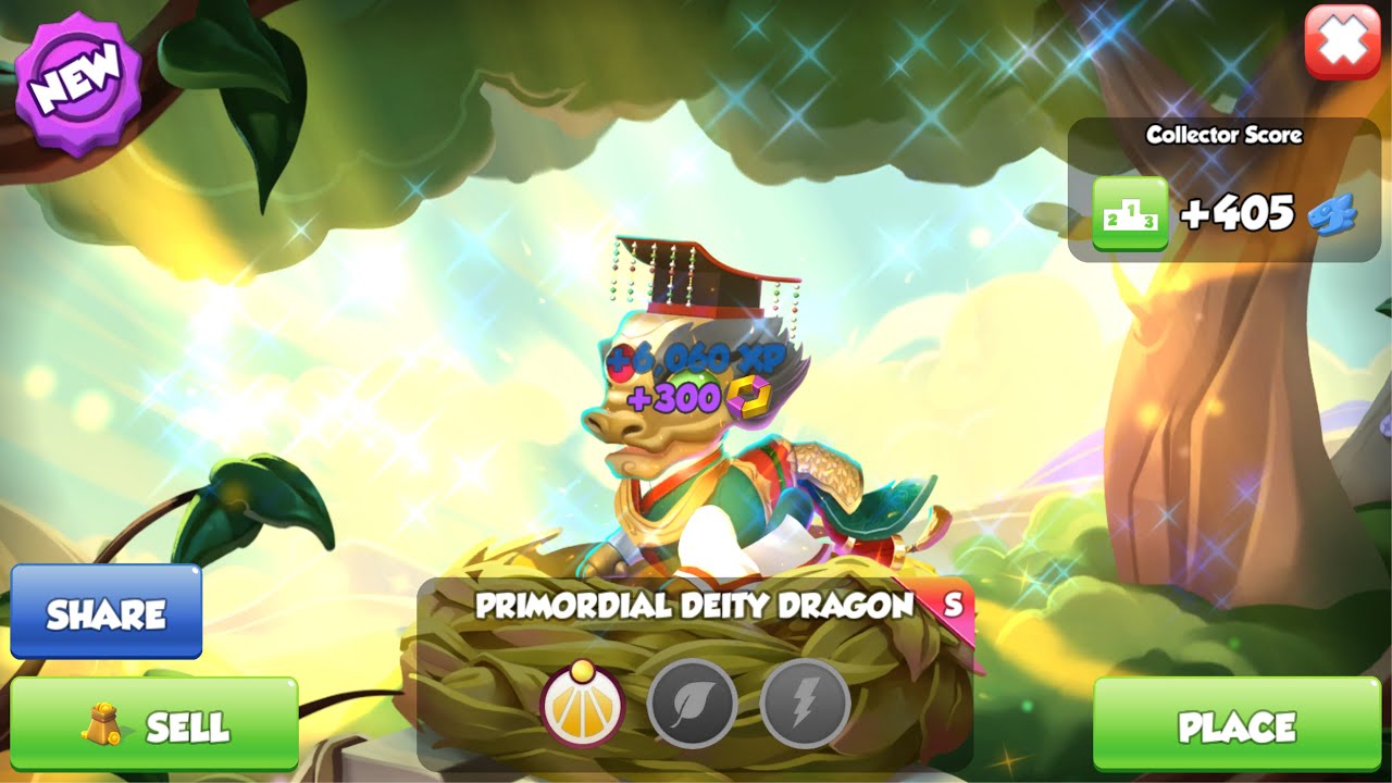 Hatched Primordial Deity Dragon - Dragon Mania Legends