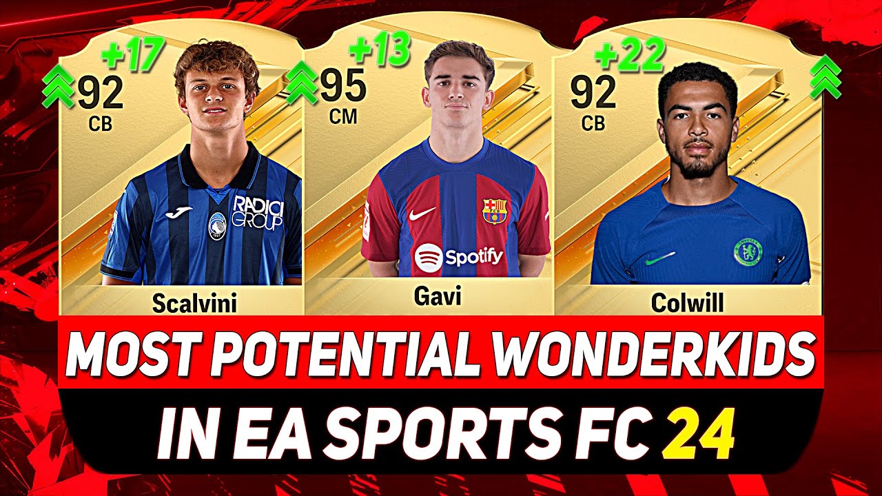 EA FC 24 WONDERKIDS 👶 ✸ BEST YOUNG PLAYERS IN CAREER MODE! ft. GAVI, COLWILL, SCALVINI... etc