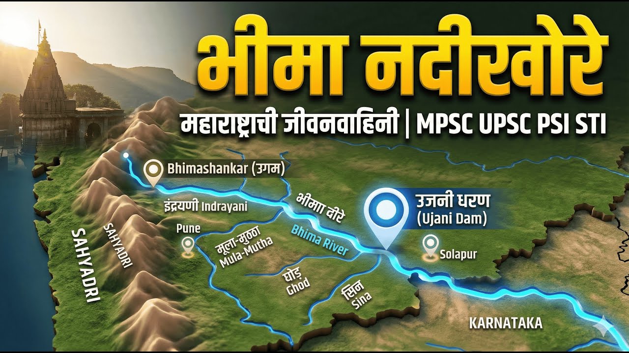 भीमा नदीखोरे | महाराष्ट्राची जीवनवाहिनी | Bhima River Basin Maharashtra | MPSC UPSC PSI STI ASO SR