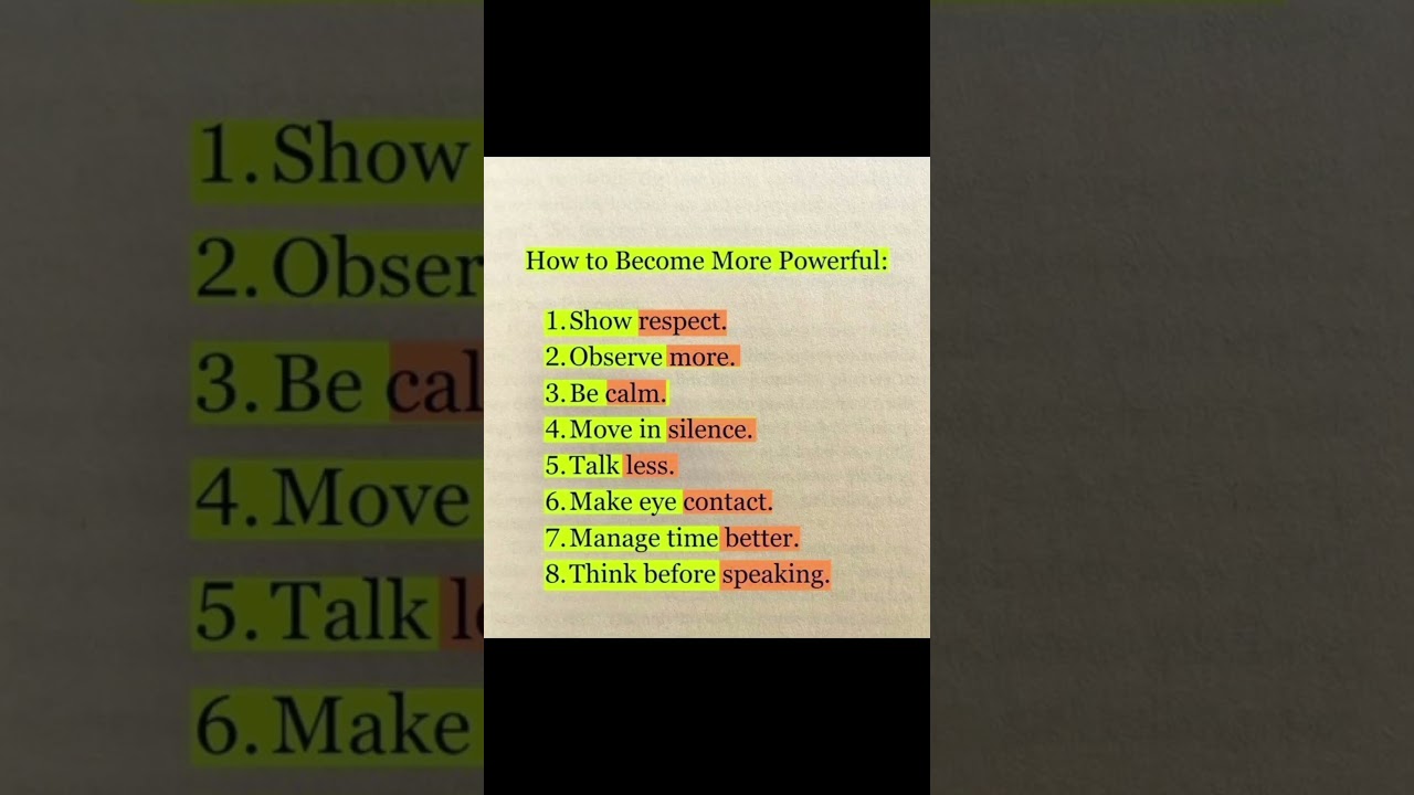 how to become powerful 
