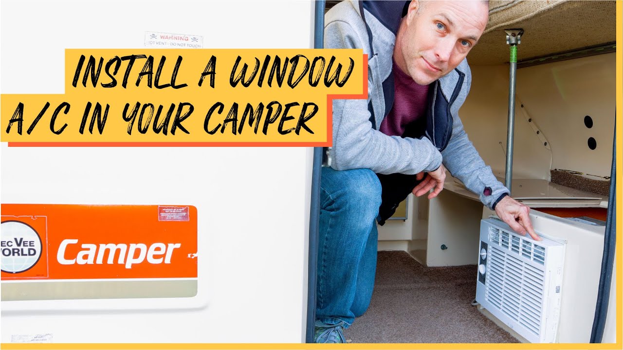 How to install an air conditioner in your RV | Installing a Window A/C in a Uhaul CT-13  tiny camper