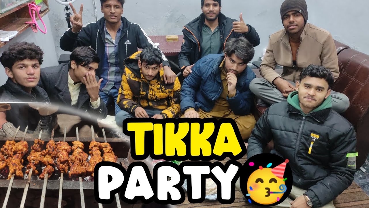 Tikka Party With Friends🥳 Bhai Maza Aa Gaya😋 #vlog #friends #tikka #tikkaparty