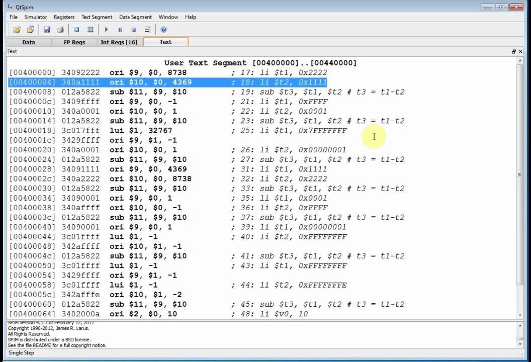 EENG 460: MIPS #3: Subtraction