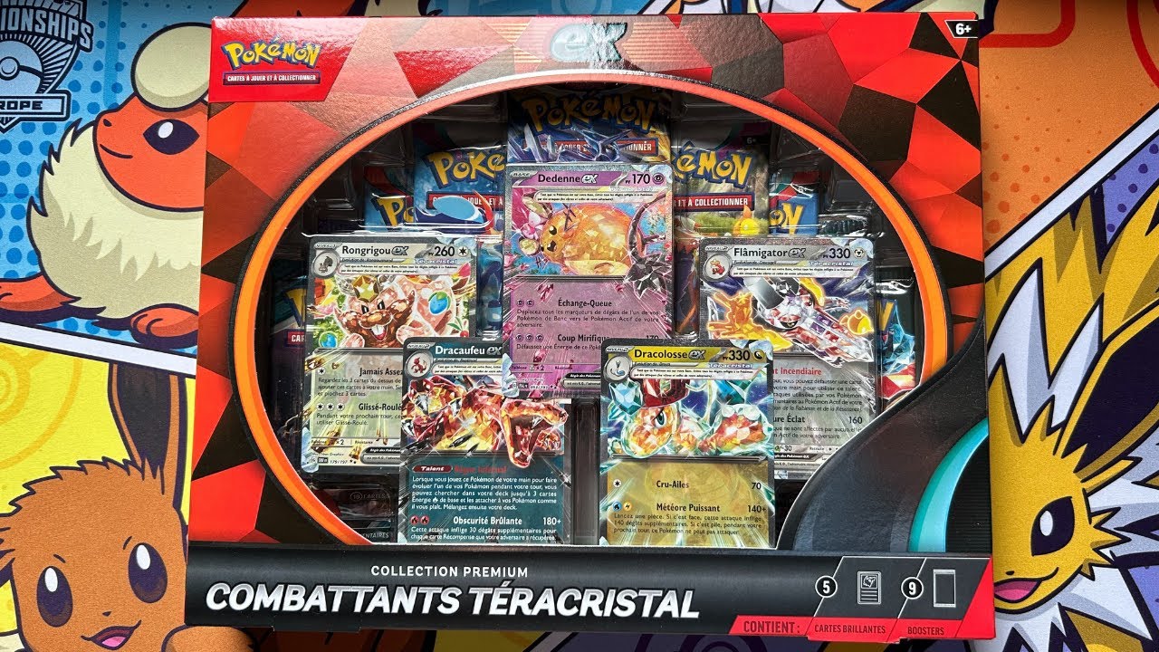 UNE PLUIE DE POKEMON TERACRISTAL ! Ouverture du Coffret Coll. Premium Combattants T&eacute;racristal.