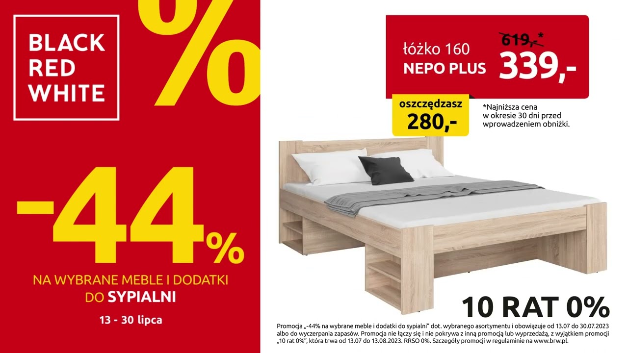 Promocja w BRW! -44% na meble do sypialni i dodatki.