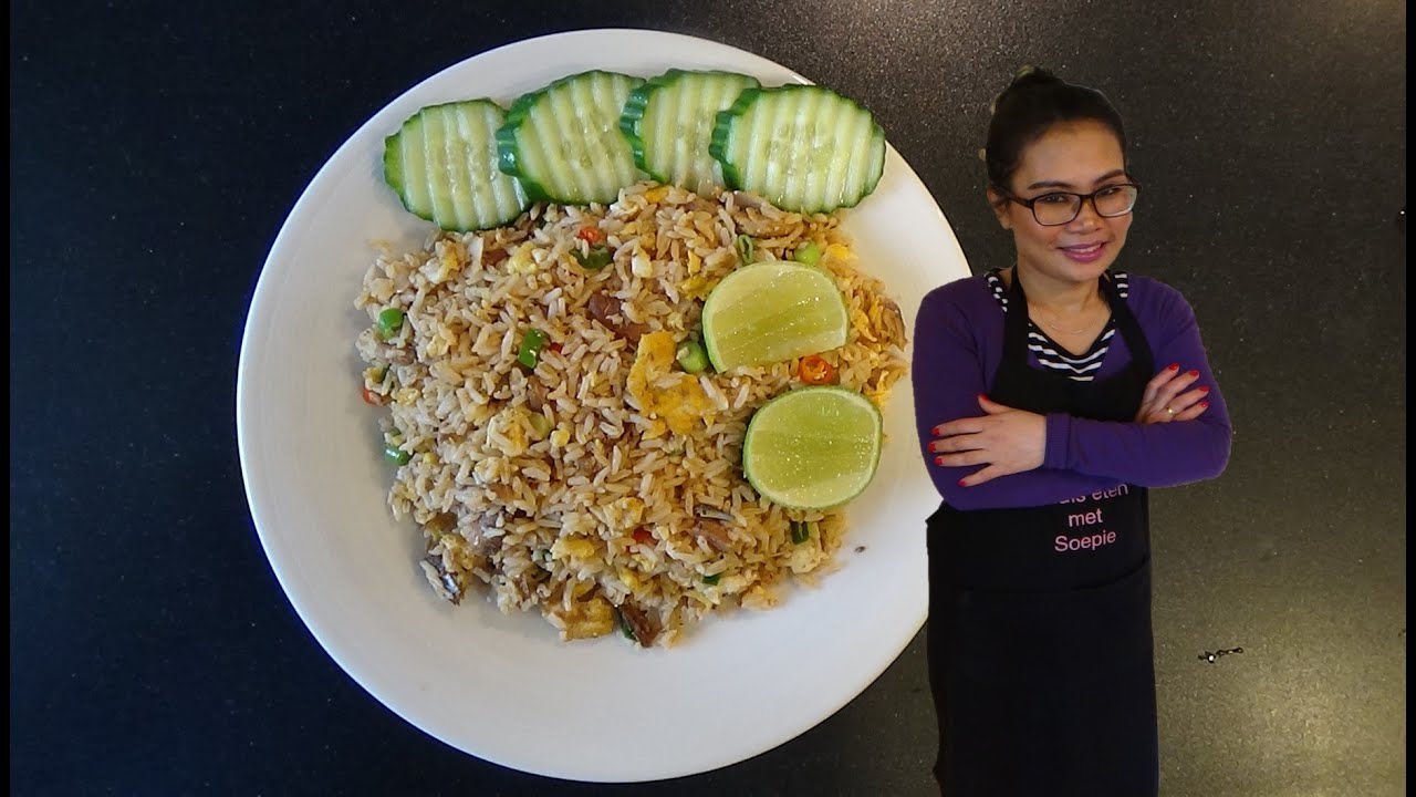 Nasi met sardientjes ข้าวผัดปลากระป๋อง. video #96 Thais eten in Nederland met Soepie