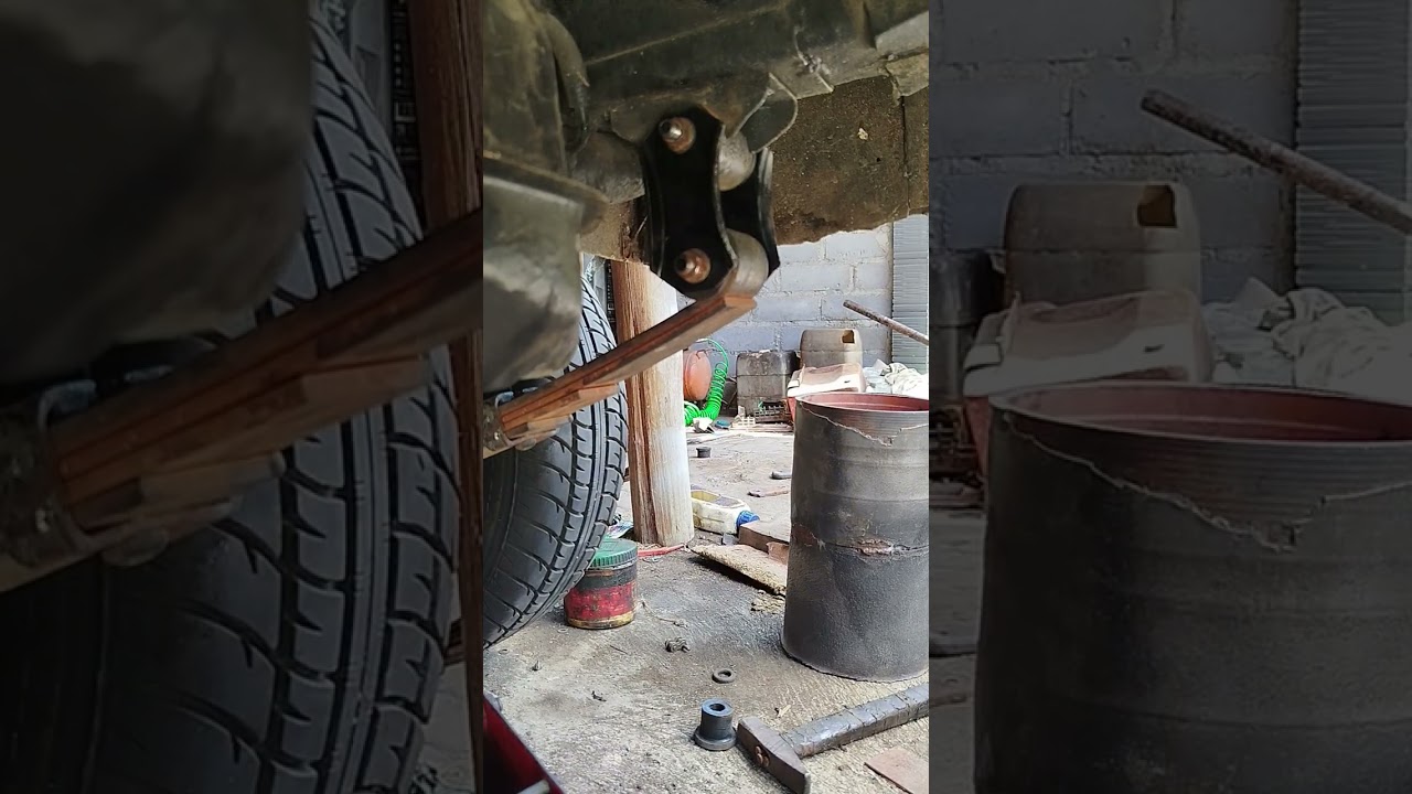 Cara pasang per daun kanan kiri carry 1.0,cara ganti anting dan karet bos per daun Suzuki carry 1.0