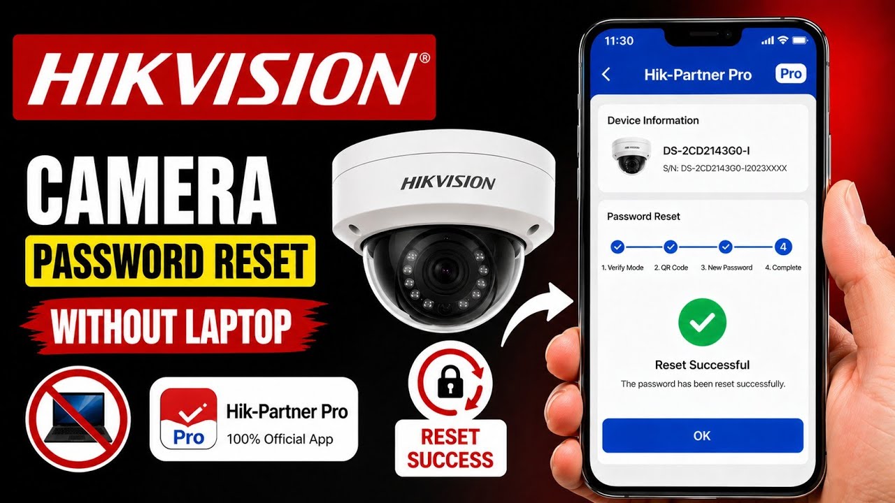 Hikvision Camera Password Reset Without Laptop 💻