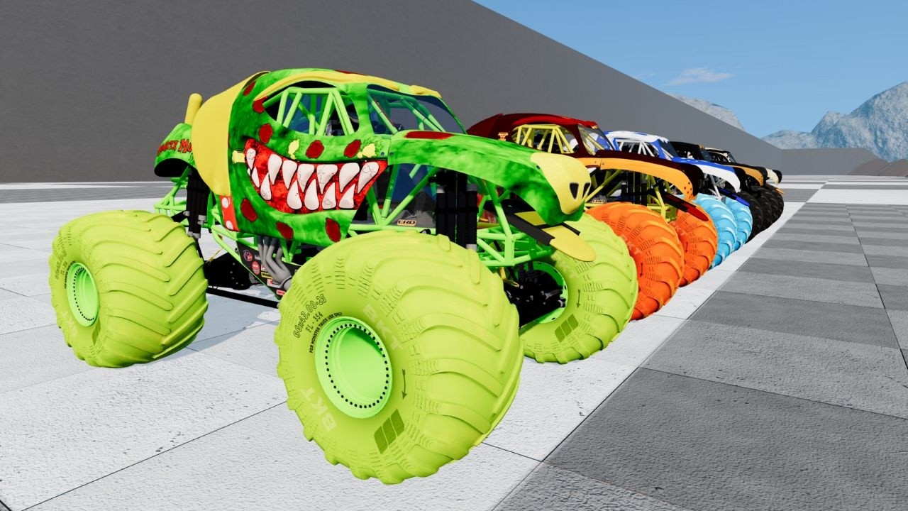 Epic High Speed Monster Truck Jumps & Crashes #112 BeamNG.Drive
