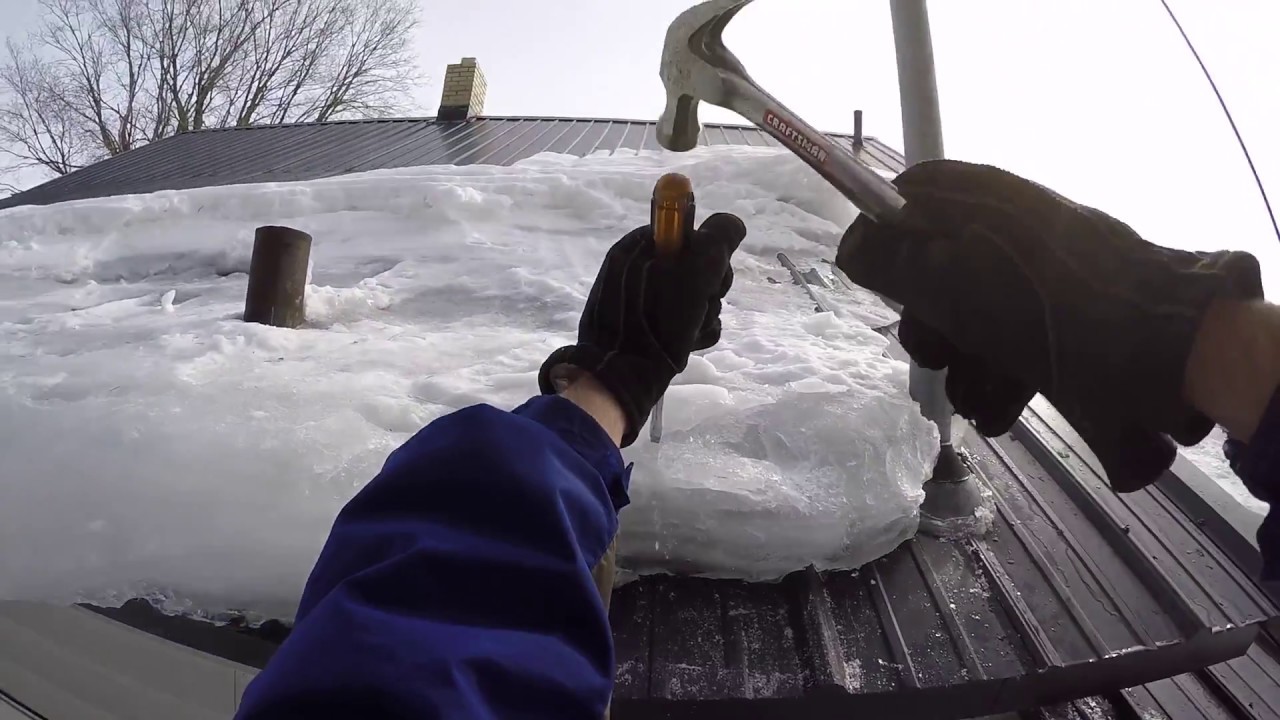 Chipping Roof Ice
