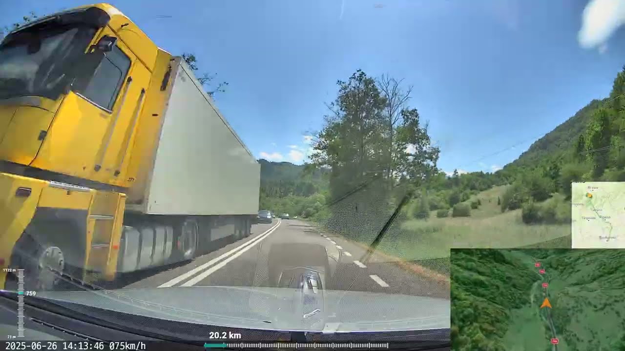 2025.06.26 -DN73-DN73A-E60-A3- Bran-București - TrafficCam BlackvueDR970xPlus-TELEMETRY