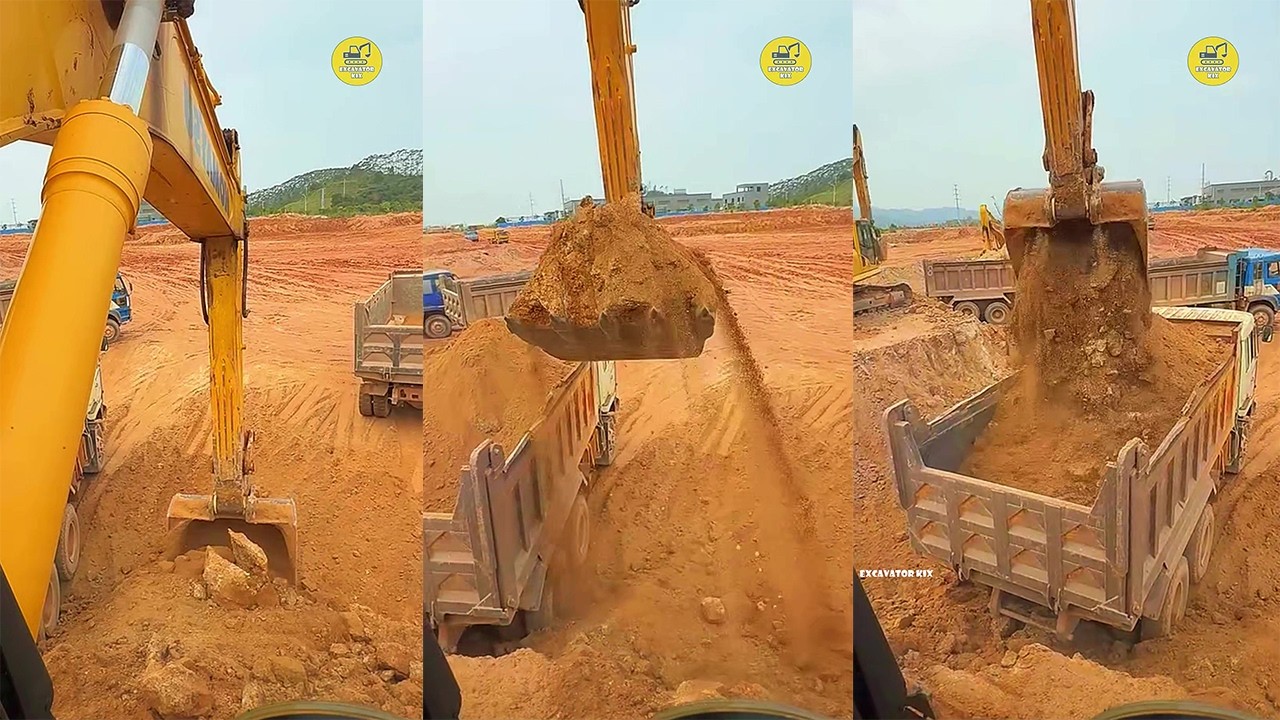 How To Excavators Load Soil Onto Trucks Professionally P1610