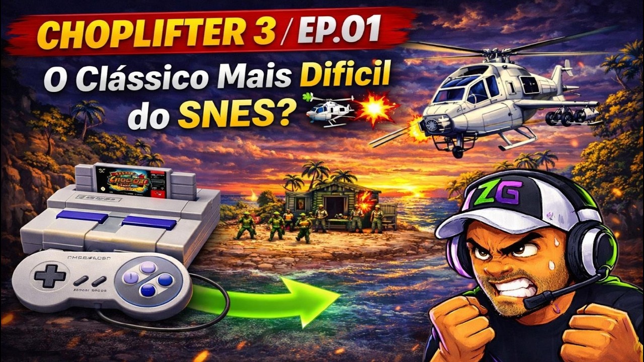 CHOPLIFTER 3 / EP.01 – O Clássico Mais Difícil do SNES? Descubra Agora! 🚁💥