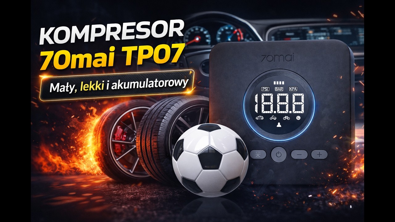 Kompresor 70mai TP07 &ndash; mały, bezprzewodowy i MEGA mocny! Sprawdź czy warto