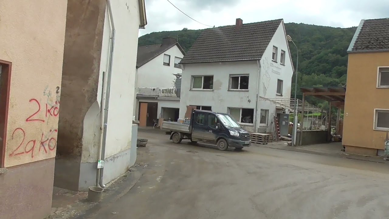 Hochwasser Katastrophe Ahr - 26.08.21 Mitfahrt Marienthal- Dernau- Rech mit LKW - Flut Ahrtal Eifel