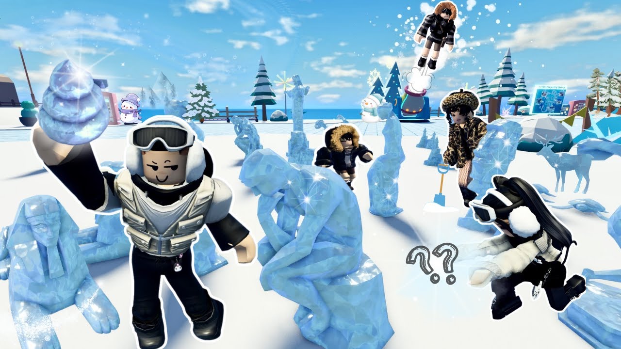 KELUARGA BOKIR LOMBA BIKIN 100 PATUNG ES ☃️❄️ | LIVETOPIA RP Roblox Indonesia