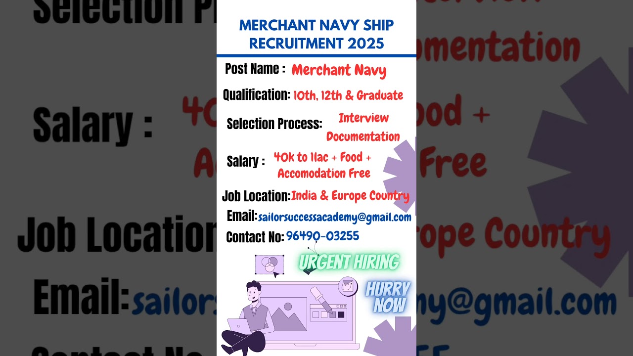 10th Pass Jobs 2025 | Merchant Navy Recruitement 2025 | New Vacancy 2025
