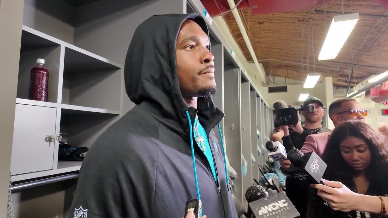 Panthers running back Rico Dowdle postgame following loss to Buccaneers