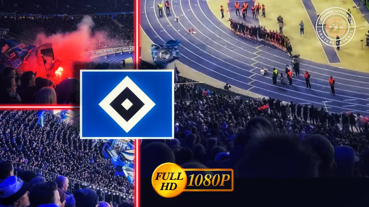 🔵⚪⚫ 10.000 HSV FANS PYRO SHOW SUPERB CHANTS IN OLYMPIASTADION • Bundesliga 2 • Hertha Berlin-HSV 2-3