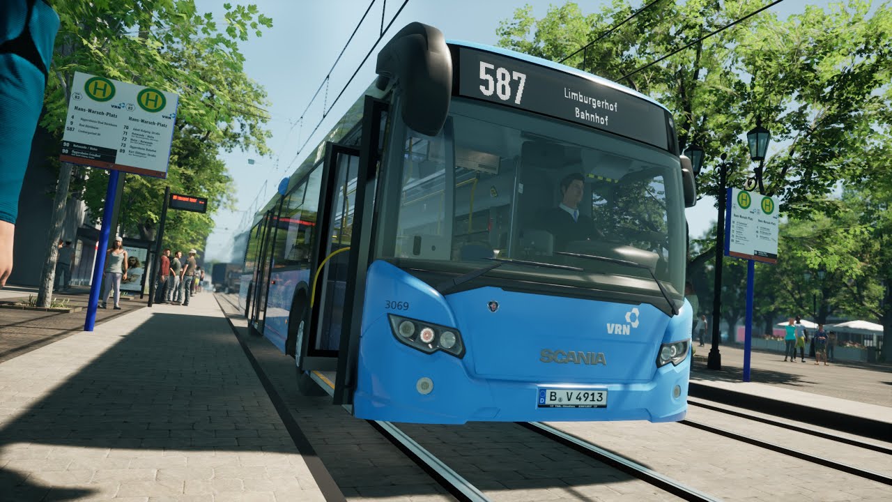The Bus || Ludwigshafen-Überland Map - Line 587 FULL || Realistic driving Gameplay