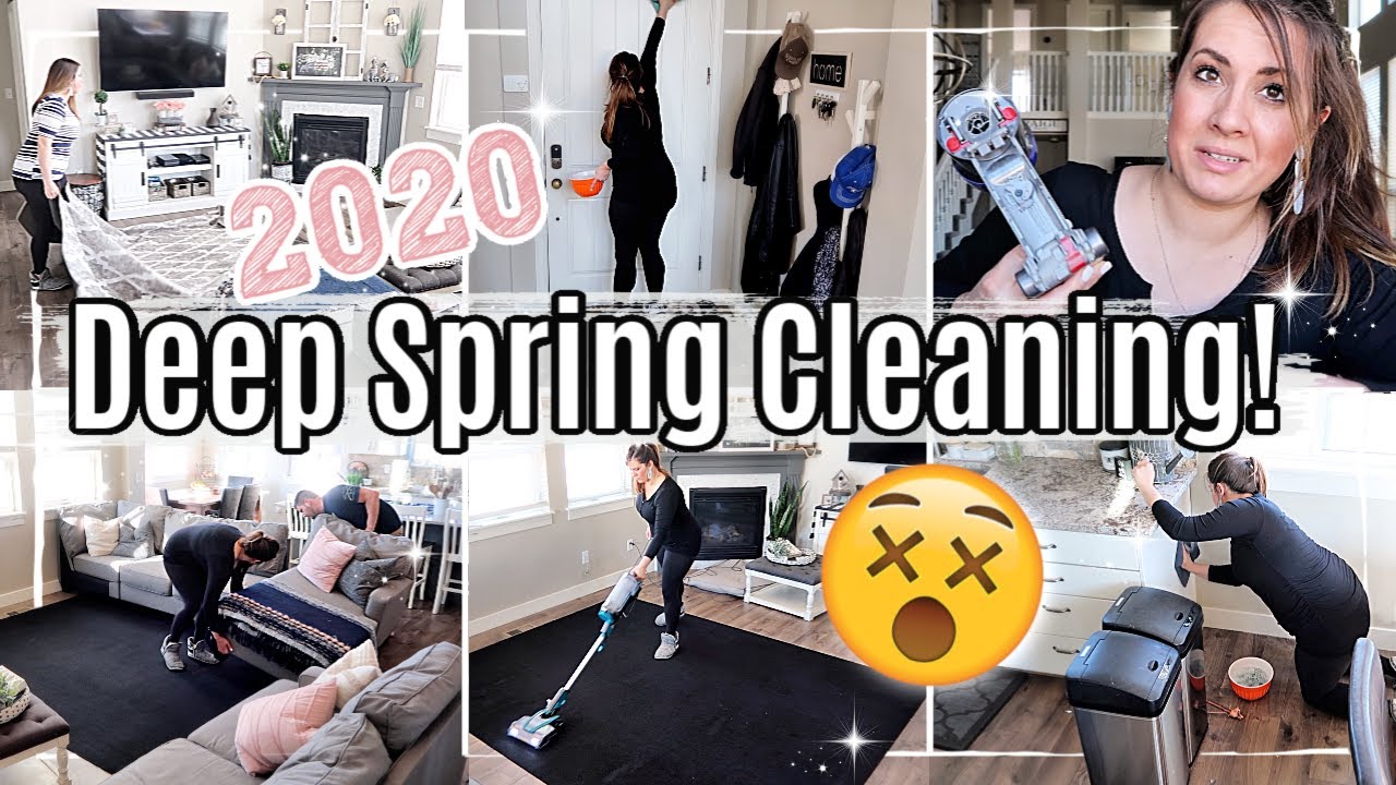 SPRING CLEAN WITH ME 2020 :: DEEP CLEANING ROUTINE :: SAHM SPEED CLEANING MOTIVATION + HOMEMAKING