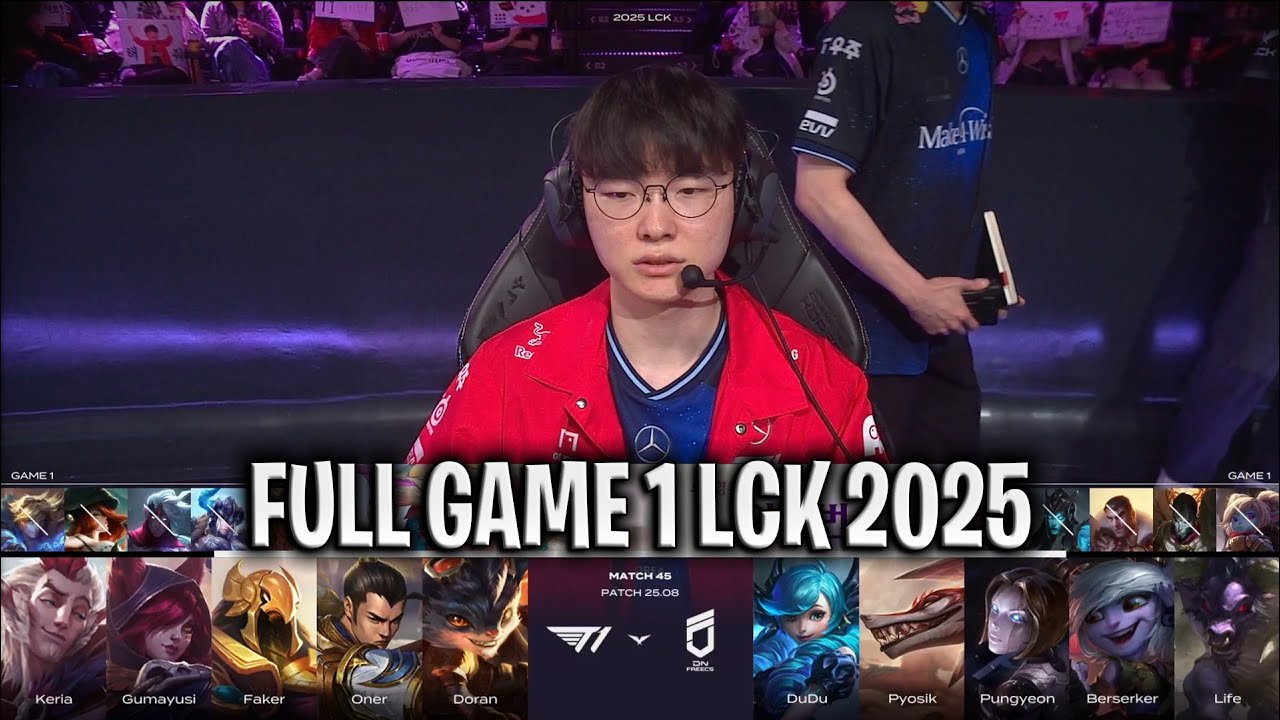 T1 vs DNF GAME 1 LCK SPRING 2025 W5D3 | T1 vs DN FREECS G1 LCK 2025