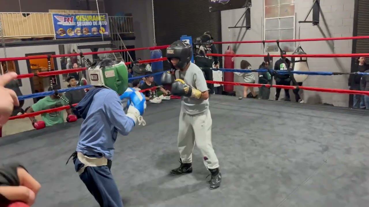 Powerhouse boxing Erik sparring at Rivas BC in Fresno 