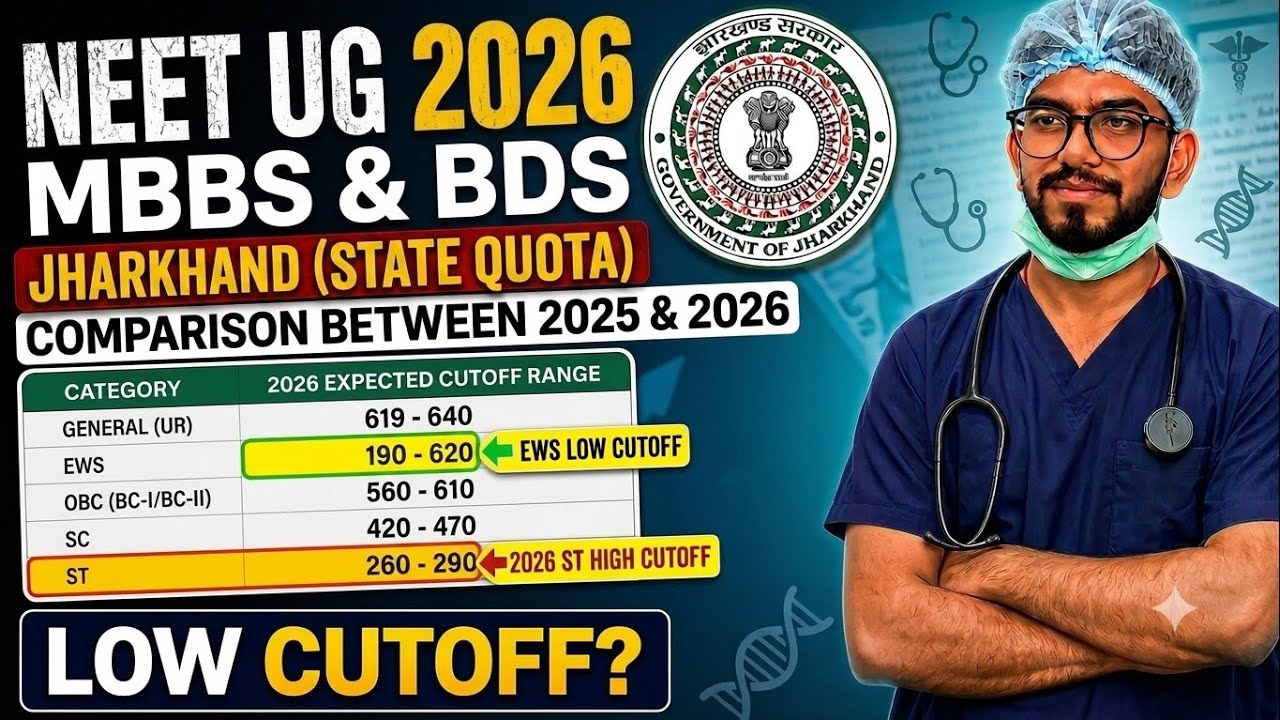🚨 Jharkhand NEET 2026 Round 1 cutoff ll Shocking cutoff😱 ll State quota 