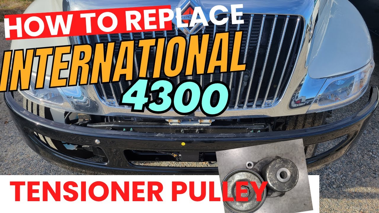 Как заменить натяжной ролик International 4300