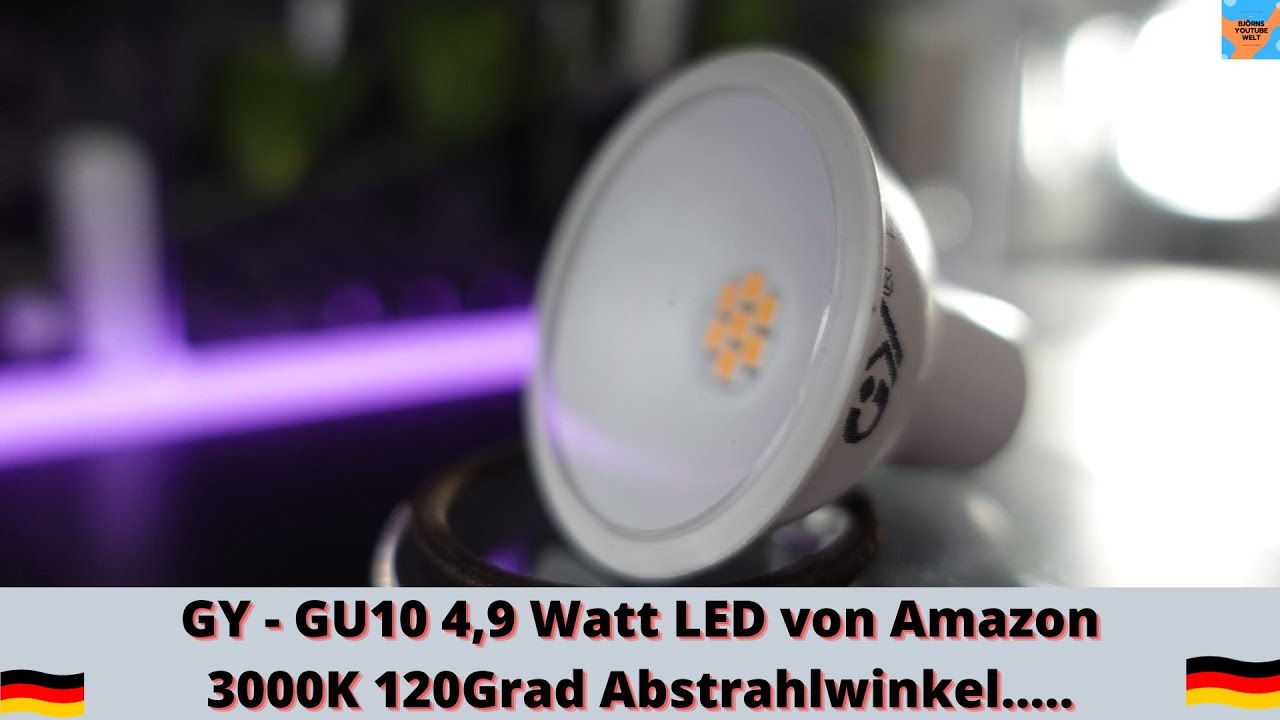 GY - GU10 4,9 Watt LED von Amazon3000K 120Grad Abstrahlwinkel.....