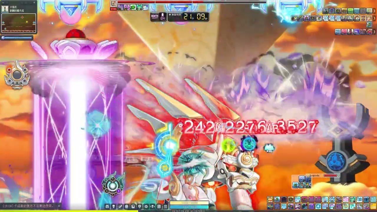 MapleStory 新楓之谷V.276 上升技能後 虎影 3.1e戰力vs普通卡洛斯