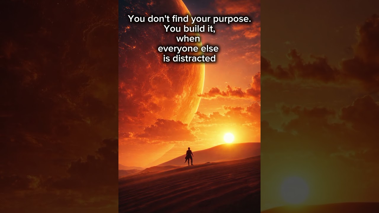 Motivation to find your purpose.     |focus and build.   