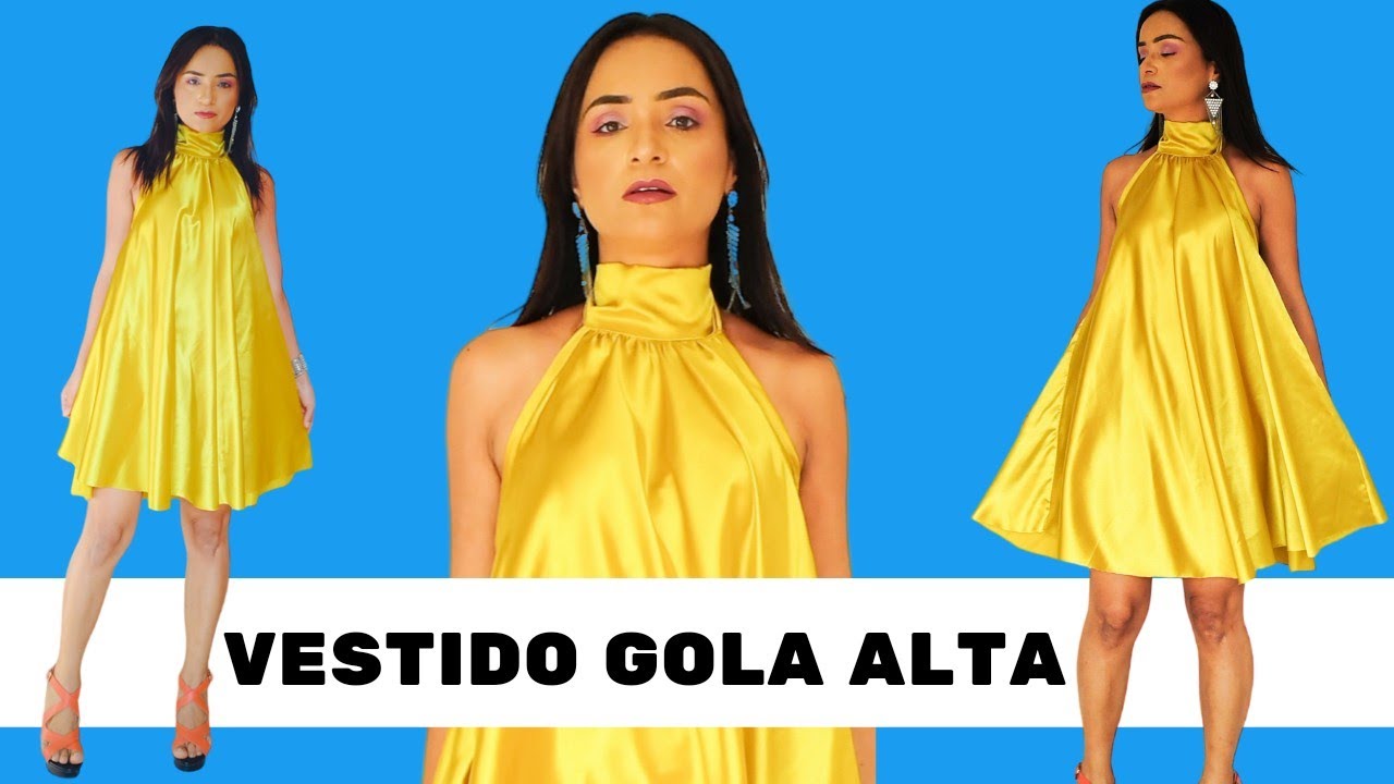 Como Fazer Vestido Gola Alta
