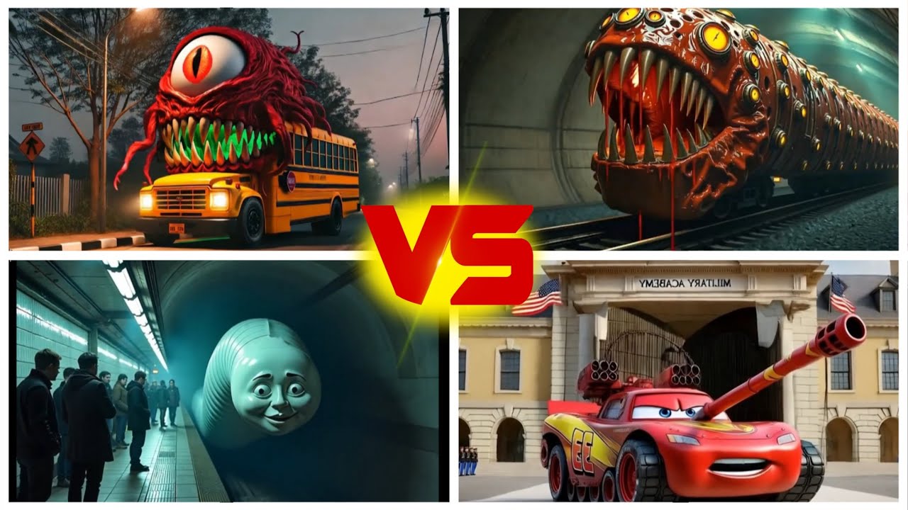 Monster Bus vs Train Eater vs Thomas vs McQueen Tank - Singing Monsters Show
