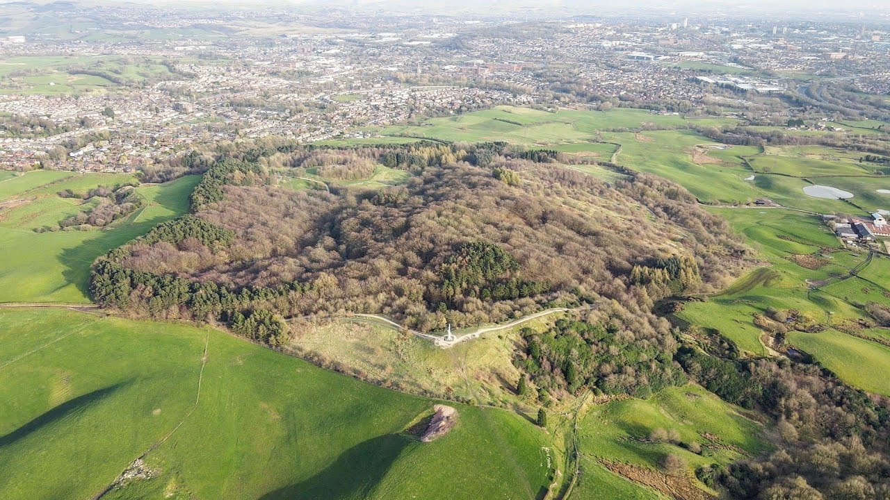 Tandle Hill Country Park In Royton, England (Drone Footage) 2021 4k 🏴󠁧󠁢󠁥󠁮󠁧󠁿