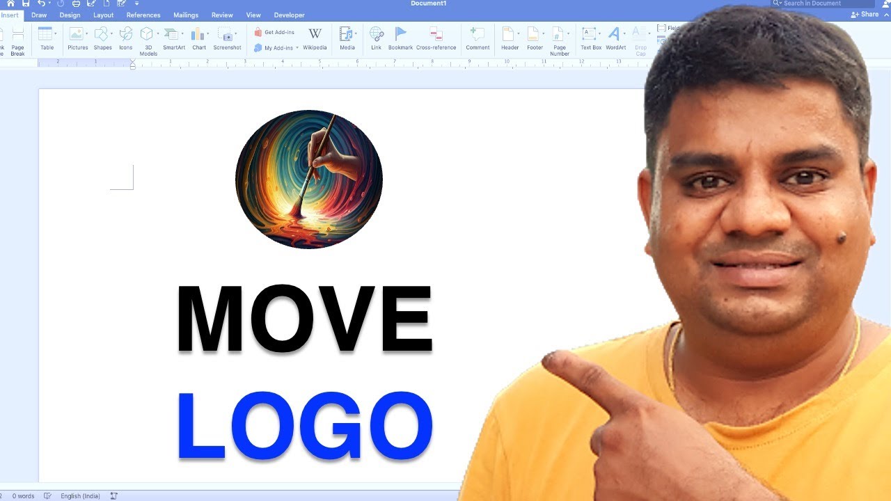 How To Move Logo in Word - Freely (Right Center Left etc.)