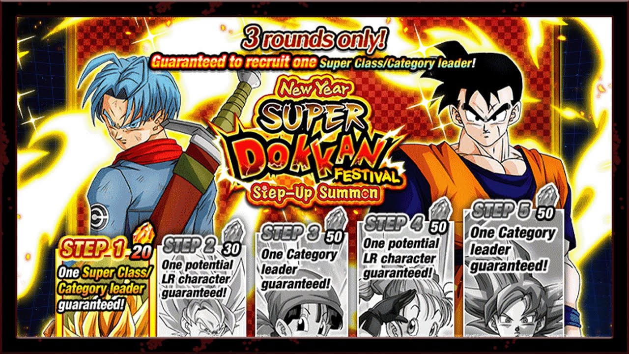 THESE SUMMONS ARE RIDICULOUS!! EVERYONE SUMMON!! NEW YEARS STEP UP BANNER DBZ Dokkan Battle