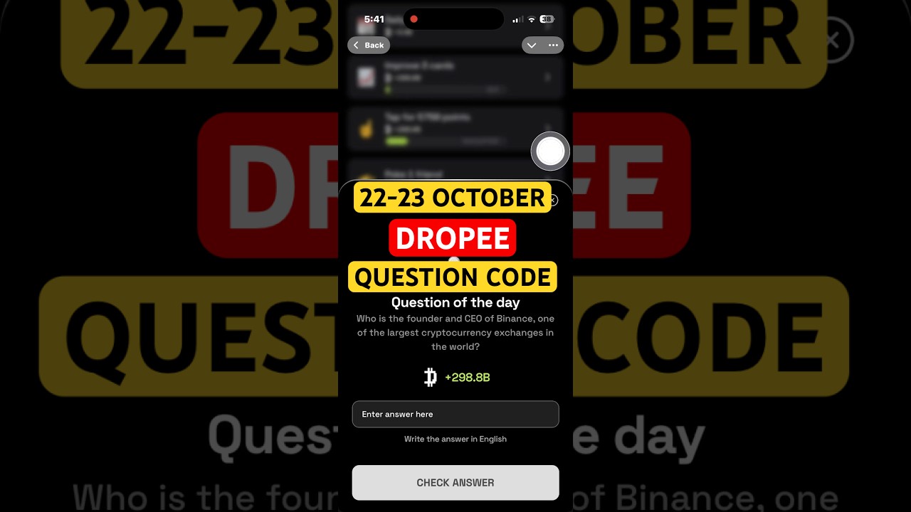 22 October Dropee Question of the day | Dropee Question of the day Today |