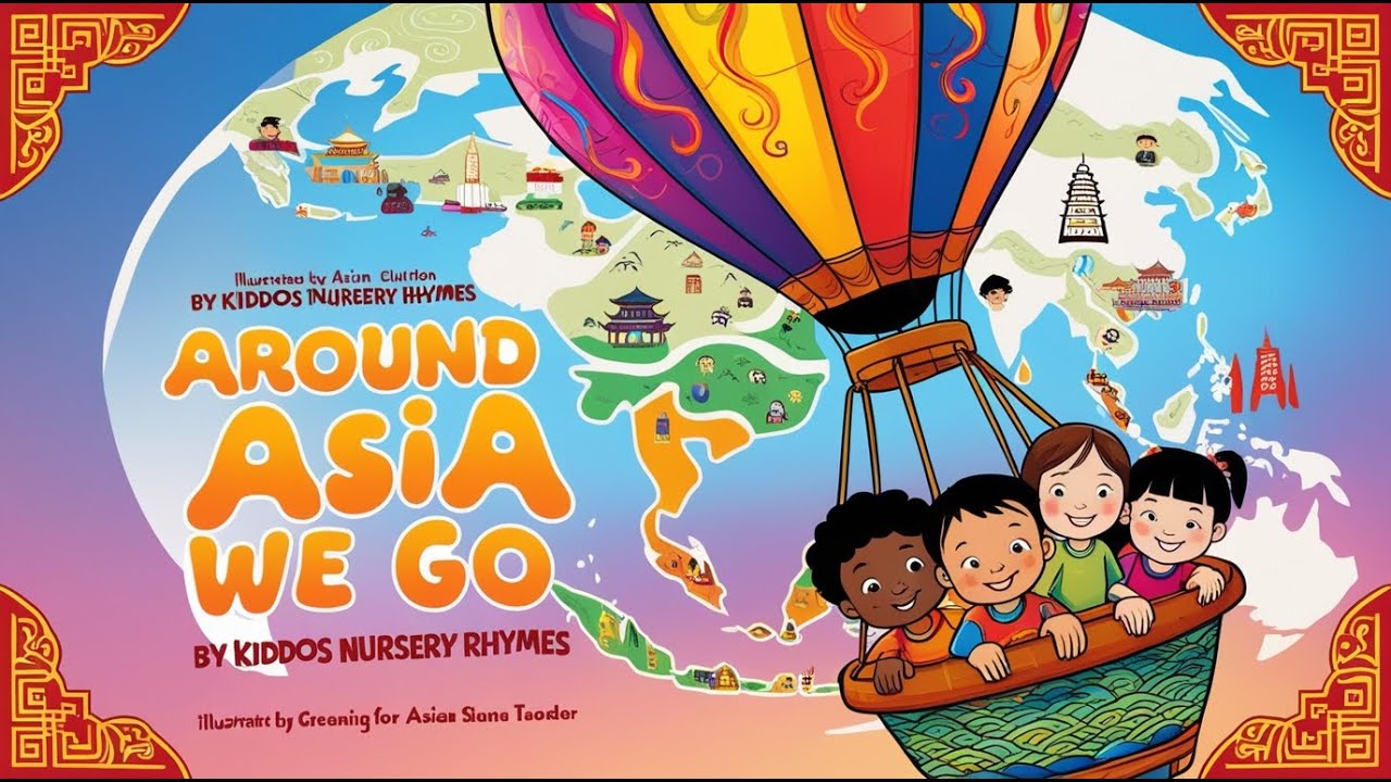 Around Asia We Go | Kids' Song with Lyrics | Kiddos Nursery Rhymes | 4K