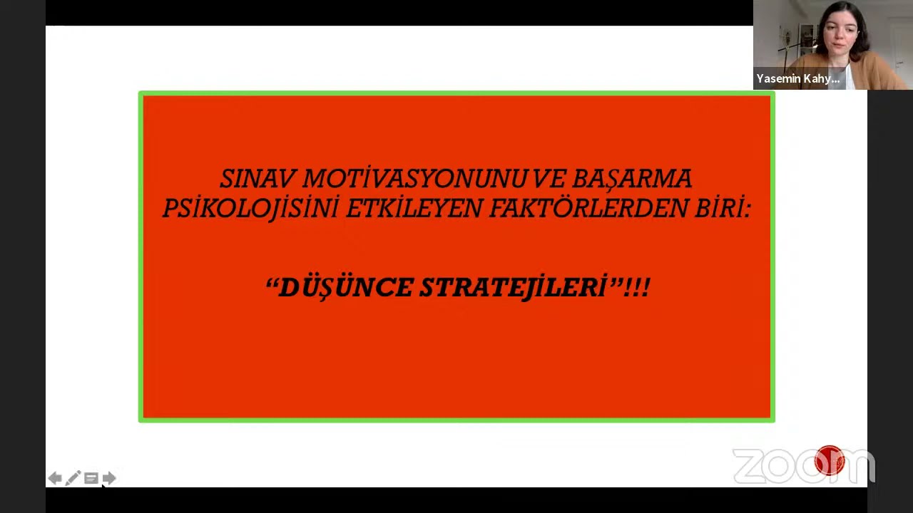 Dr. Öğr. Üyesi Yasemin Kahya - Sınav Motivasyonu ve Başarma Psikolojisi