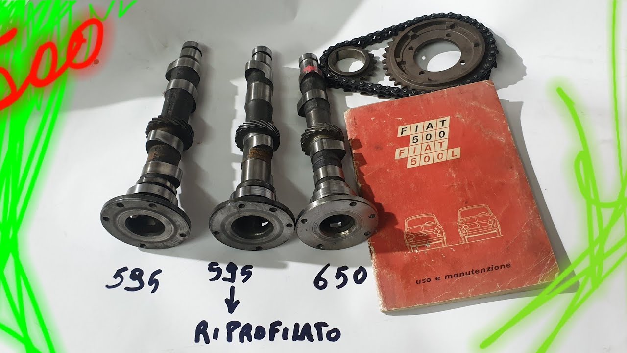 Fiat 500 bicilindrica - Camme 595 - 126 - riprofilata a confronto, risolto rebus. 😍