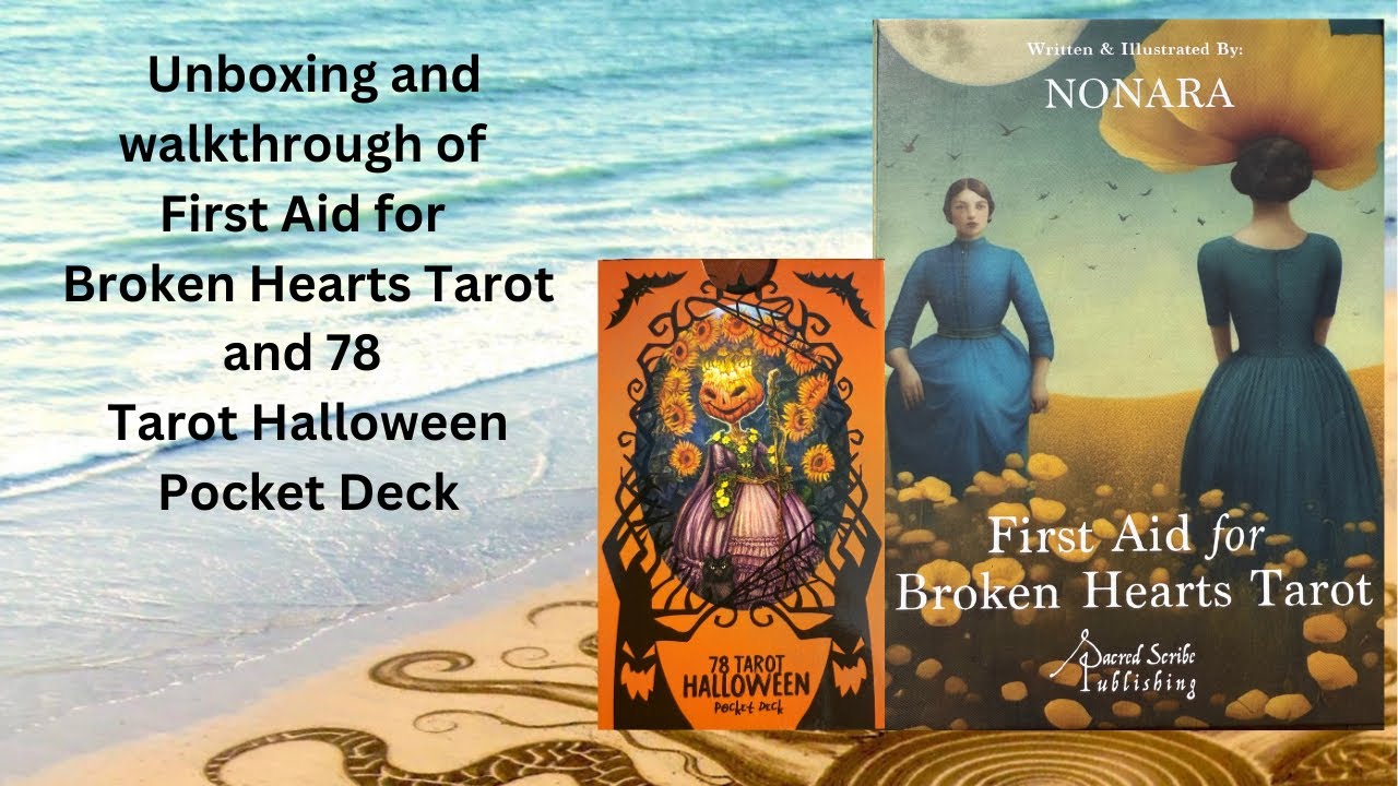 Broken Heart Tarot and 78 Halloween Tarot pocket deck walkthrough and first impressions