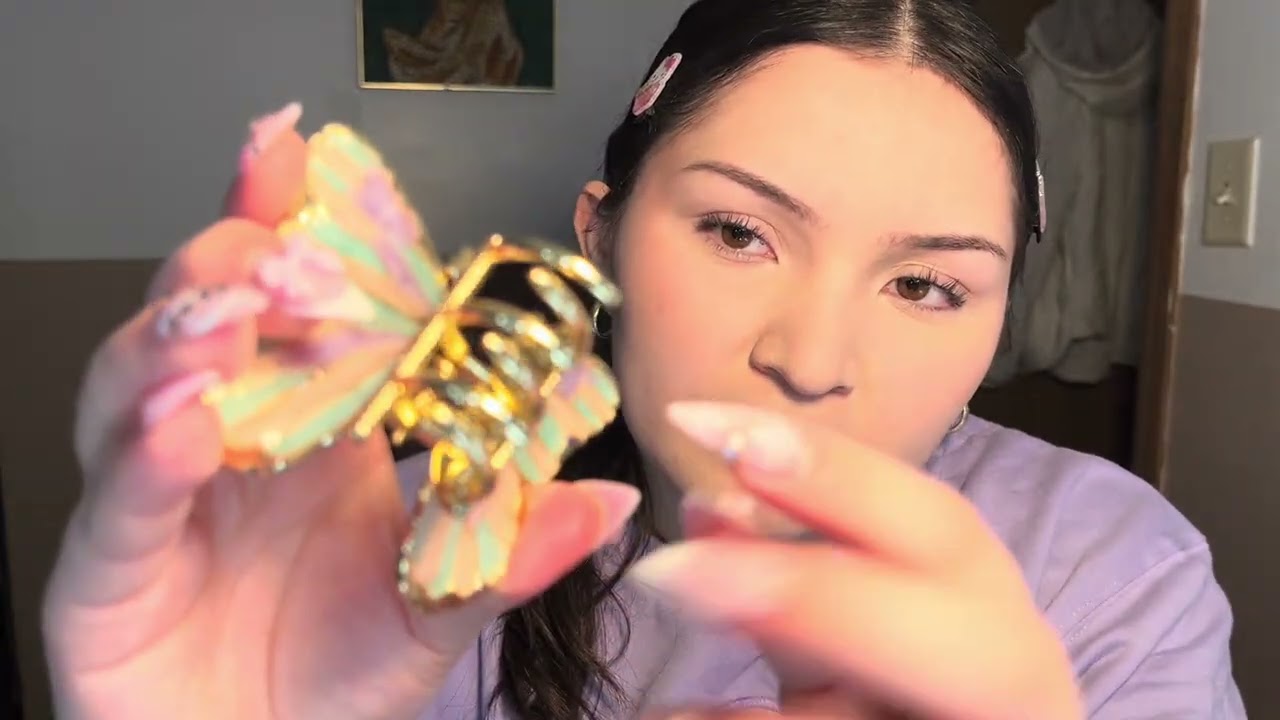 ASMR | my hair clip collection 🎀| tapping + whispering 