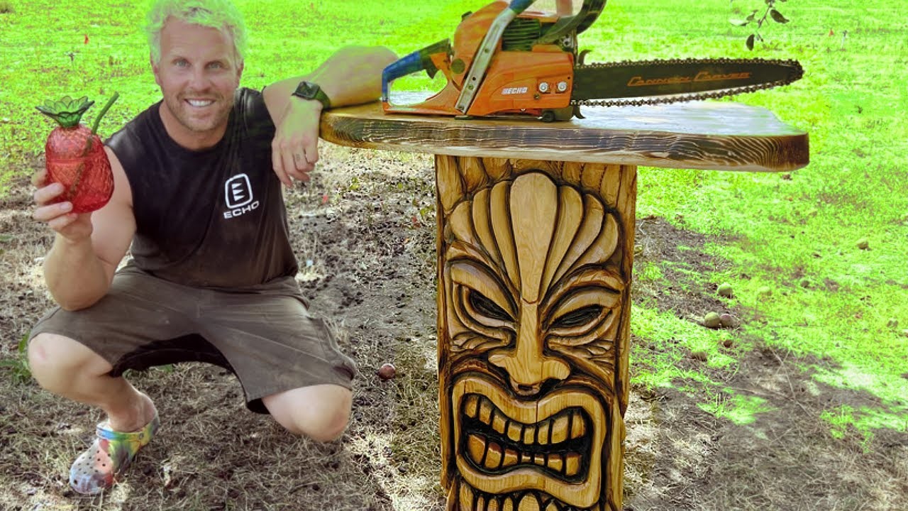 CARVING A TIKI BAR !! It’s 5 o’clock somewhere