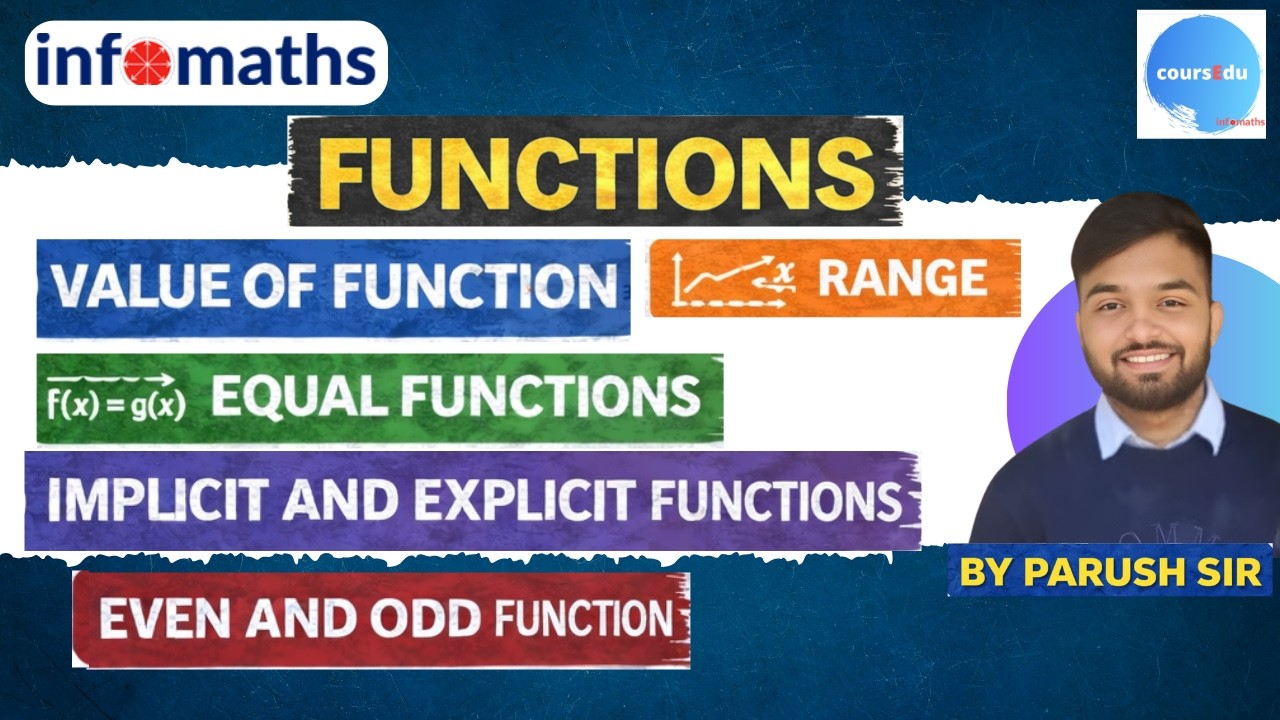 Functions | Range, Even Odd, Equal Function | Maths