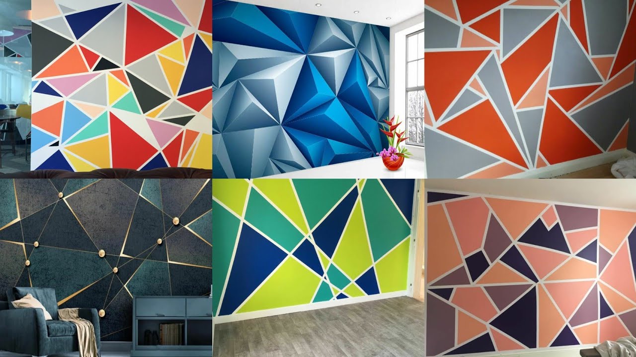 Geometric wall Art painting Design ideas | Attractive shades & patterns | 2021 Catalogue on YouTube